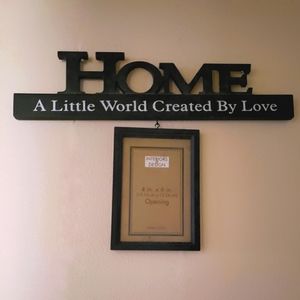 Home A Little World Created By Love Wall Hanging Picture Frame